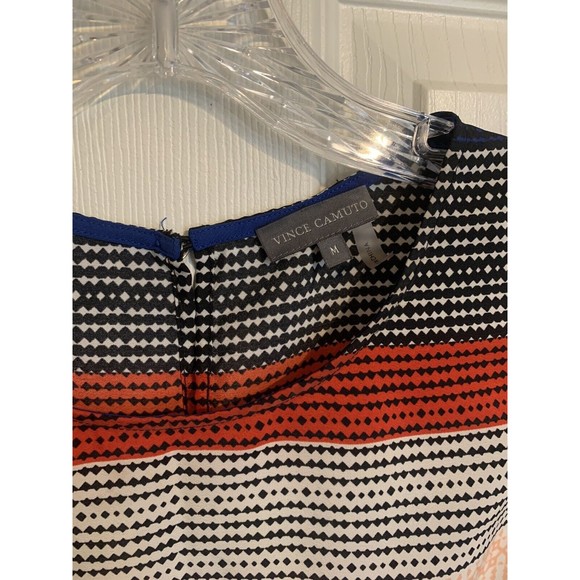 Vince Camuto Geometric Pattern Sleeveless Tunic Blouse Size Medium - Picture 5 of 13